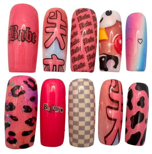 Bubblegum Baddie Press On Nail Set