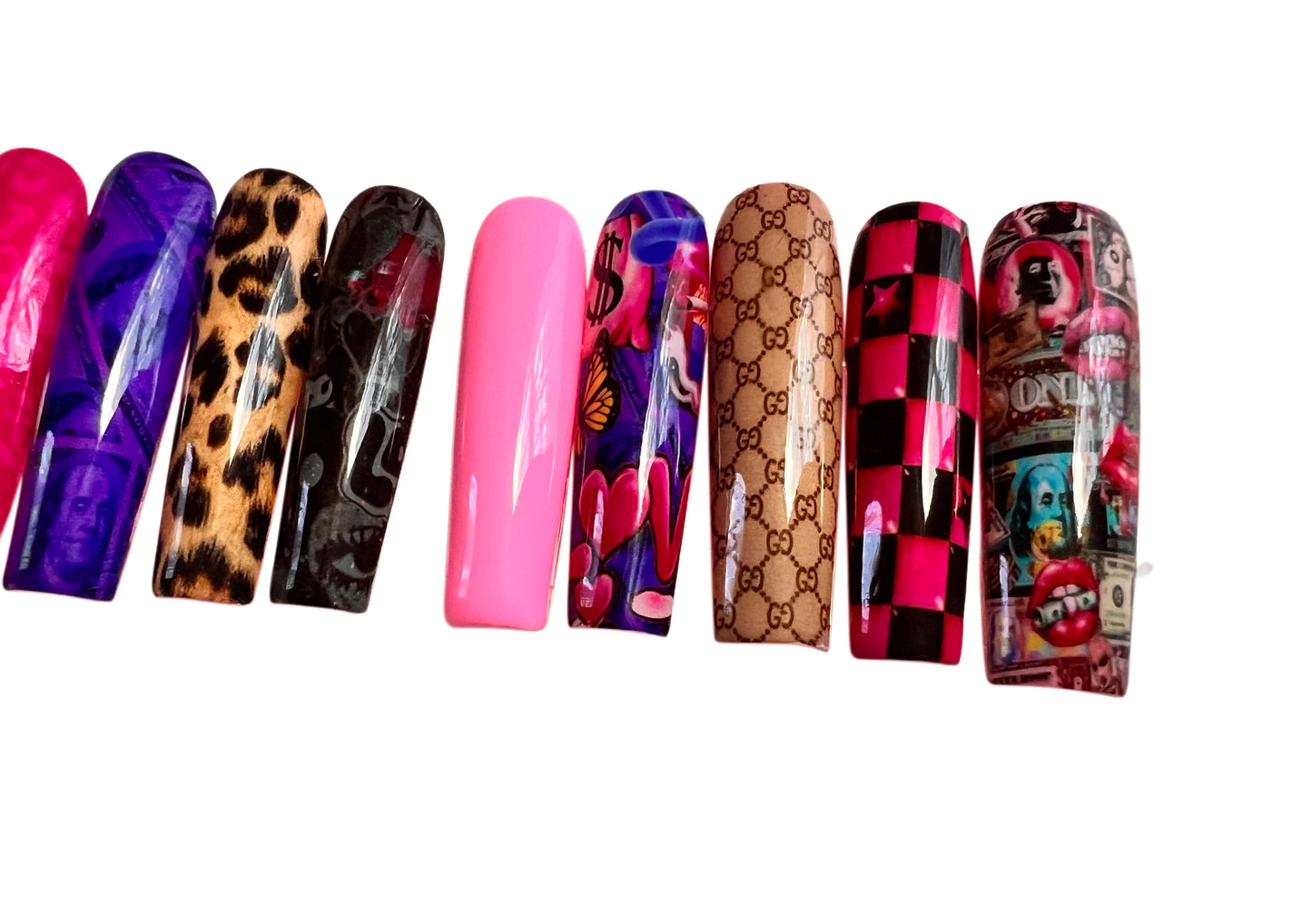 “Too Pretty 2 Text Back” XL Press on Nail Set