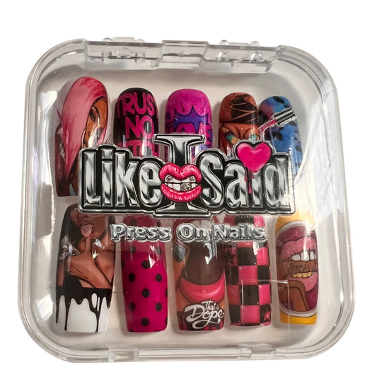 Hip Hop Baddie Press On Nail Set