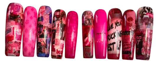 Pretty Heaux Luv Pink XL Press On Nail Set