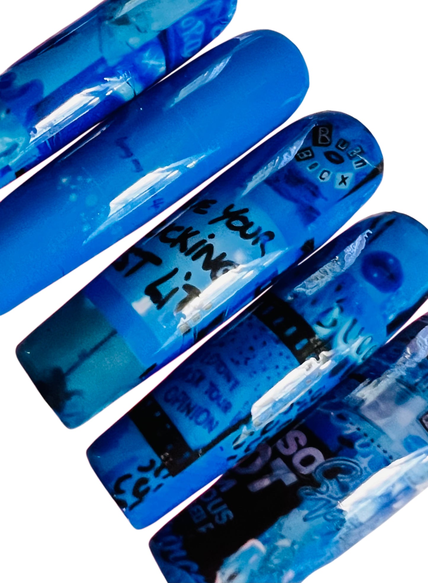 Pretty Heaux Luv Blu XL Press On Nail Set
