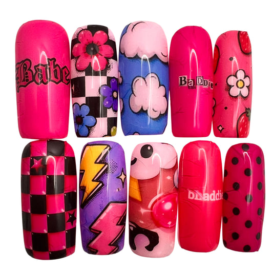 Baddies & Thunder Clouds Press On Nail Set