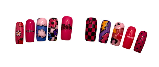 Baddies & Thunder Clouds Press On Nail Set